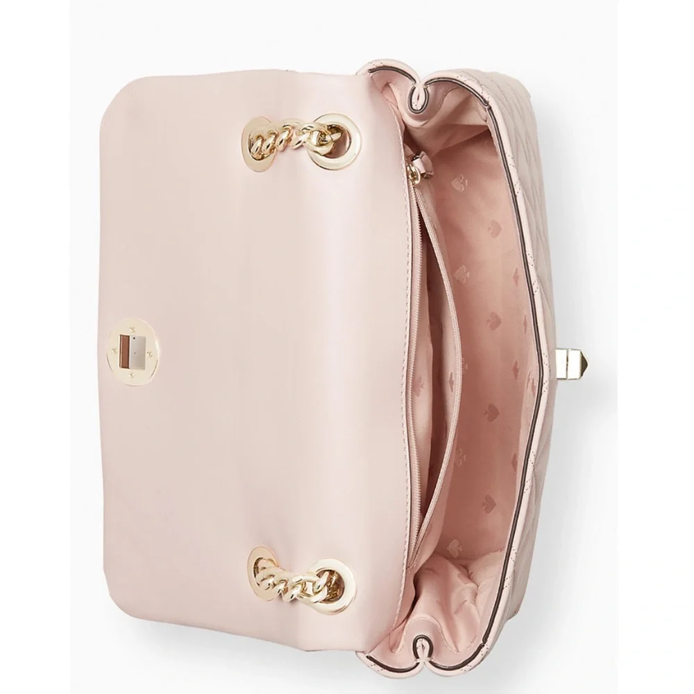 Kate Spade Natalia Medium Flap Shoulder Bag in Rose Smoke (WKRU7076)